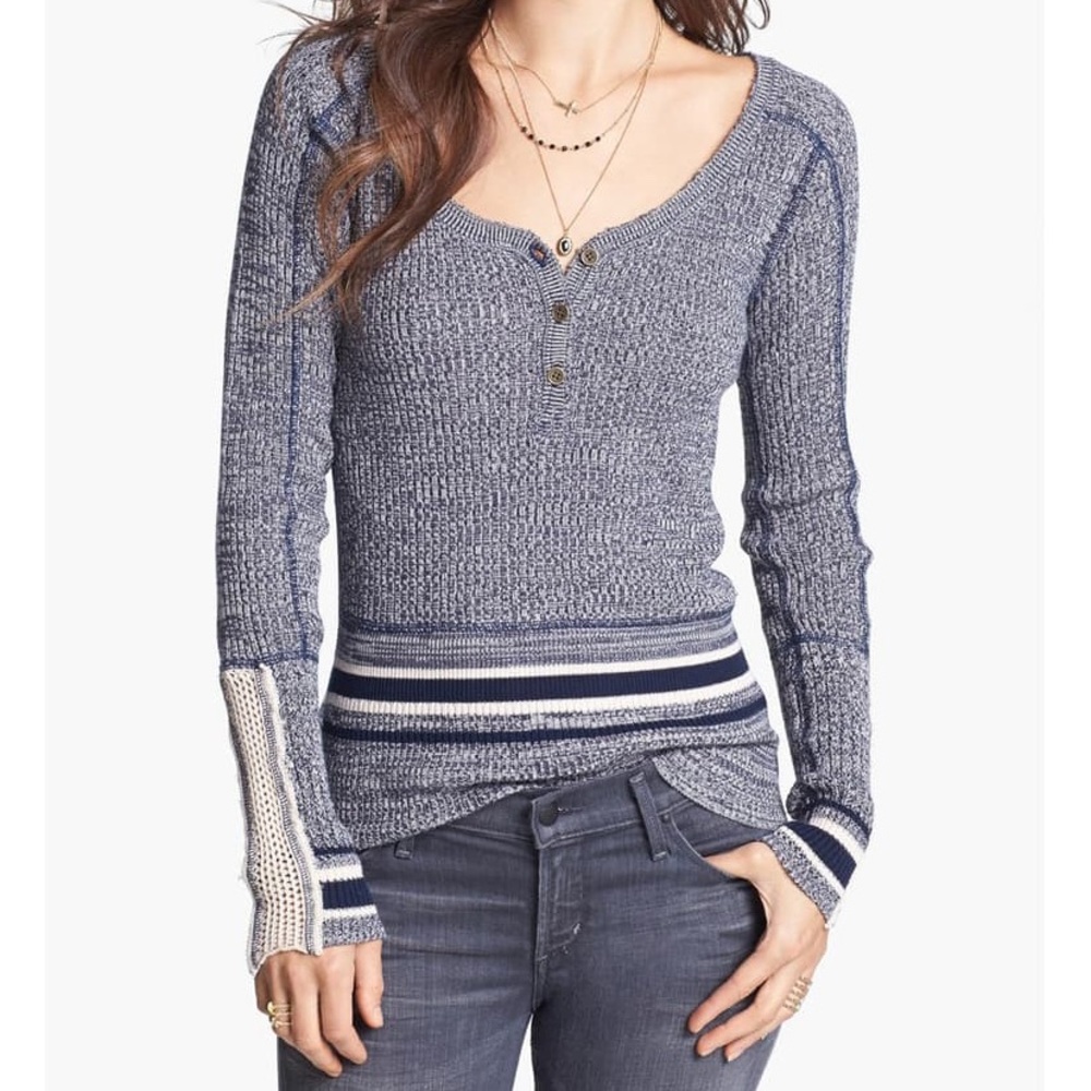 Free People Sock Monkey Pullover Sweater